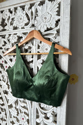 Velora Green Stretchable Blouse